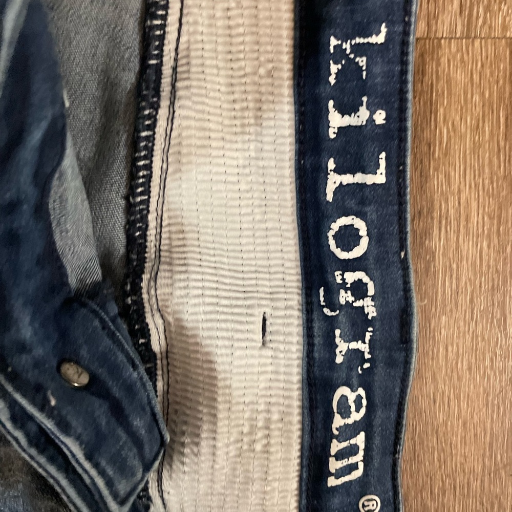 Blue denim jeans